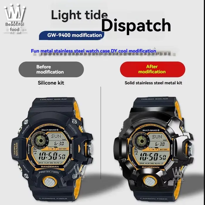 Boîtier en métal modifié pour Casio G-SHOCK série Cat Man 3410 GW-9400