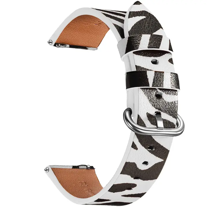 Bracelet de montre en cuir léopard à dégagement rapide, 20mm 22mm, pour femmes