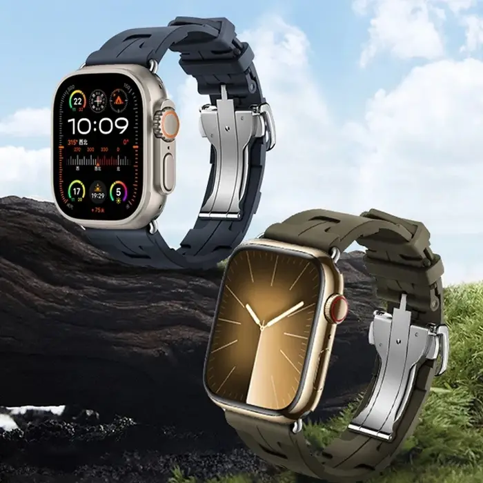 Bracelet en Silicone pour Apple Watch série 11 10 9 8 SE 3, 46mm 42mm 44mm 40mm 45mm 41mm, Bracelet de Sport pour iWatch Ultra 3 2 49mm