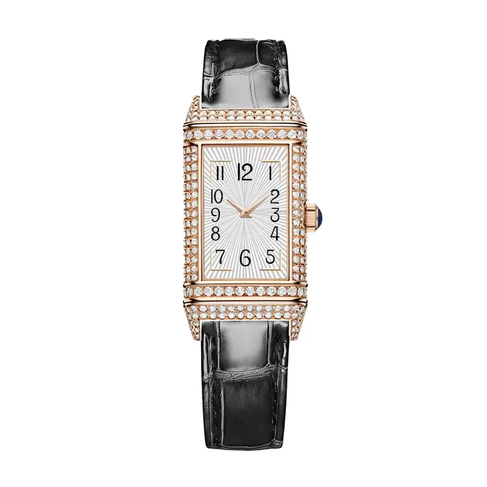 Montre carrée à charnière pour femme avec bracelet en cuir imperméable, minimaliste et polyvalent, à boucle ardillon pour un style tendance.