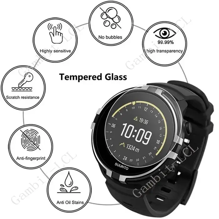 9H HD Original Smartwatch verre trempé dur pour Suunto Race S océan SuuntoRace RacesS montre intelligente Film de protection d'écran