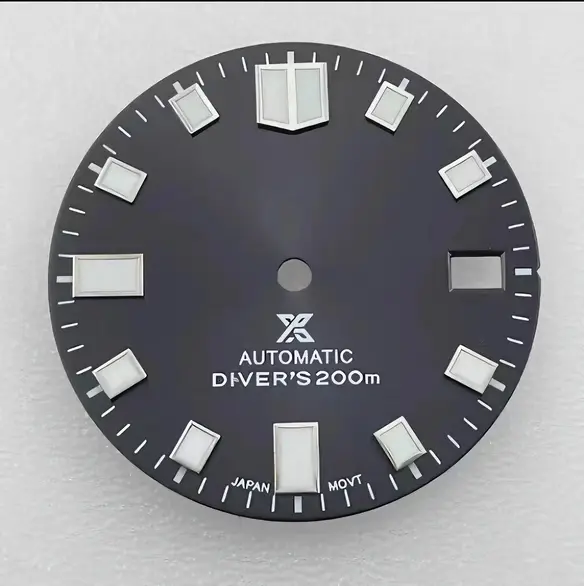 Cadran NH35 28.5mm, cadran de montre de plongée original, cadran NH36 vert lumineux, cadran S pour S
