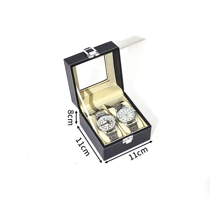 DELESYS – boîte d'exposition de rangement de montre en cuir écologique, classique, meilleure vente, 