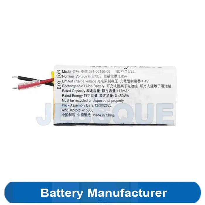 Batterie 3.85V 117mAh 361-00156-00 pour montre-bracelet Garmin Vivosmart 5 T5
