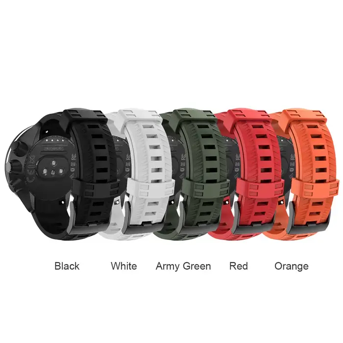 Bracelet de Montre en Silicone Souple pour SUUNTO 9 Baro