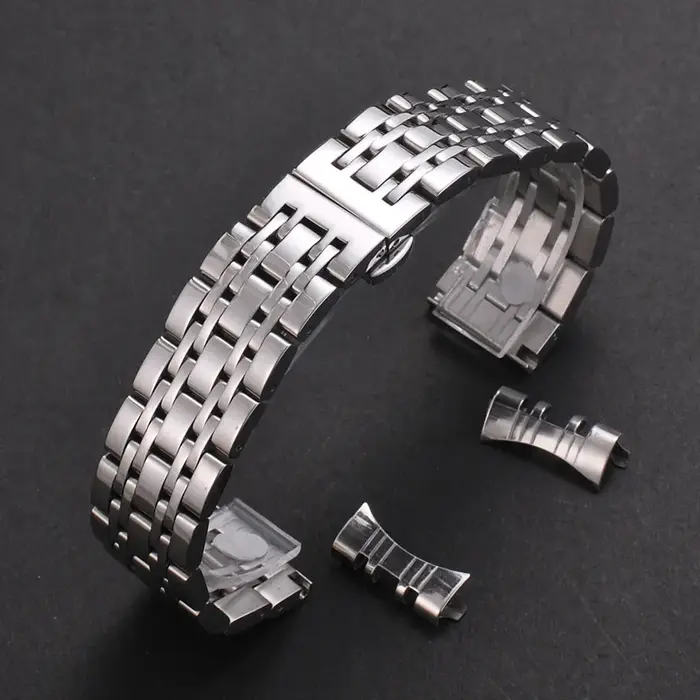 Bracelet de montre en acier inoxydable massif, 16/18/19/20/21/22/24mm, pour TISSOT, boucle papillon,