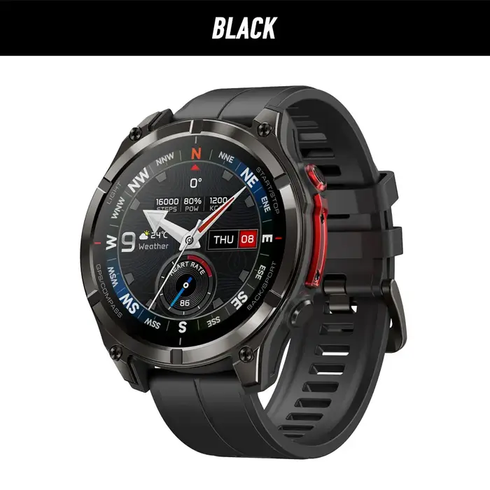 Nouvelle montre connectée GPS Zeblaze Stratos 4 Pro avec écran AMOLED de 1,43'', lampe torche bicolo