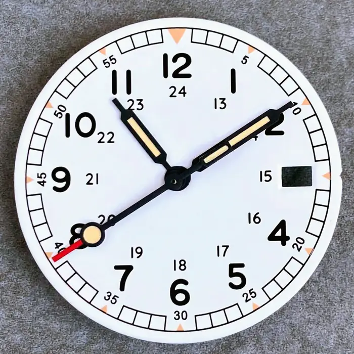 Nologo 29mm pilote champ cadran de montre pour NH35 NH36 3.8/3 horloge