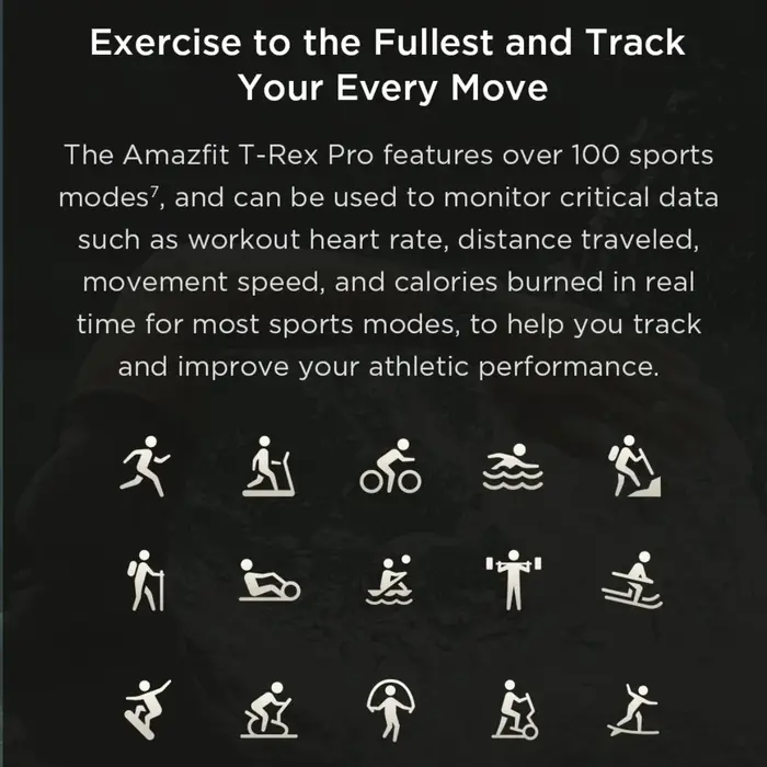 Nouvelle montre intelligente Amazfit T-Rex pro pour hommes-GPS extérieur étanche 10ATM autonomie de la batterie de 20 jours Compatible avec iOS et Android
