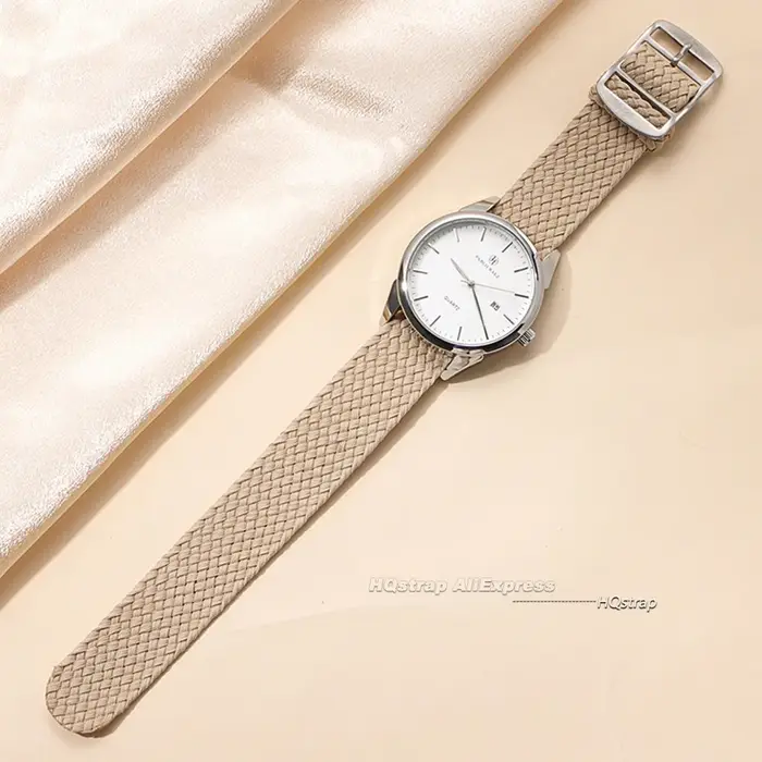 Bracelet de montre en toile tissée en Nylon 14mm 16mm 18mm 20mm 22mm pour Perlon pour Omega