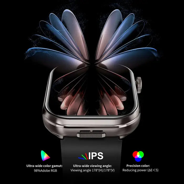 Montre connectée Rainbuvvy T99 TWS avec écouteurs intégrés, écran HD IPS de 2,02 pouces, montre connectée 3-en-1 avec appels Bluetooth sans fil