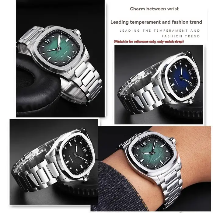 Bracelet de montre en acier inoxydable de 22 mm pour Mido Multifort TV M049.526