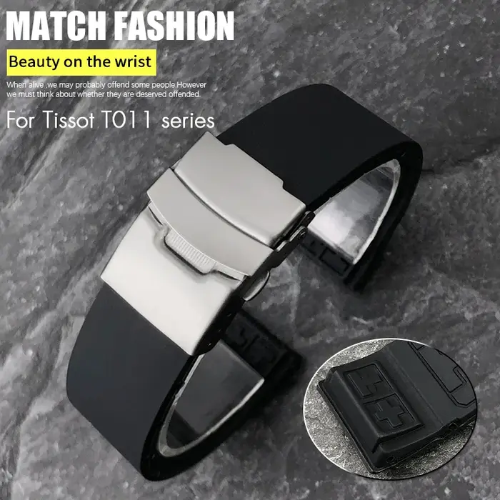 Bracelet de montre en caoutchouc de silicone naturel