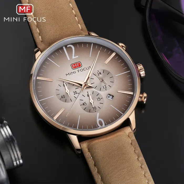 MINI FOCUS mode étanche hommes montres haut de gamme de luxe chronographe Quartz