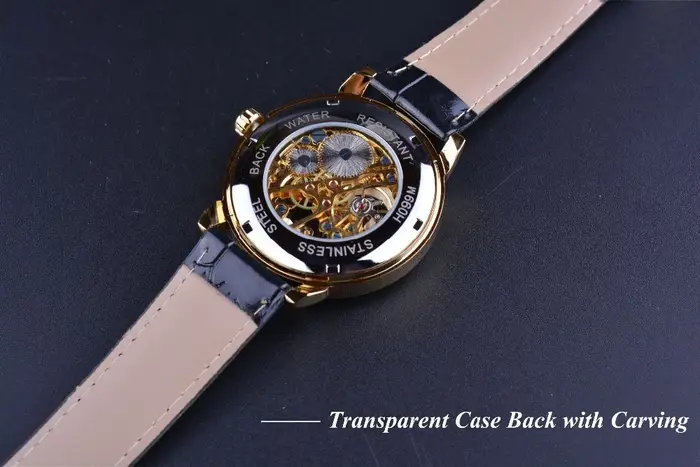 Forsining-Montre mécanique avec logo 3D pour homme