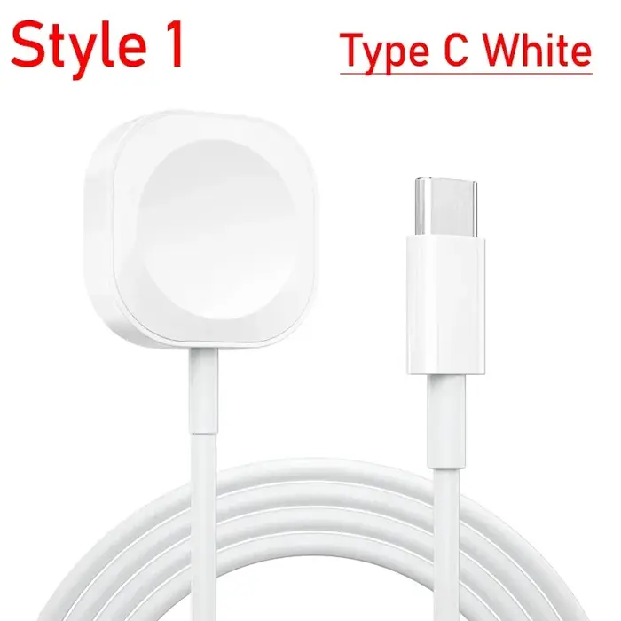 Chargeur sans fil magnétique USB Type C pour IWatch 9/8/7/6/5/SE, Station de charge rapide Portable 