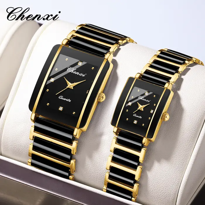 2 pièces Couple montres céramique étanche mode loisirs hommes et femmes montre Reloj Mujer romantique anniversaire cadeau montre-bracelet