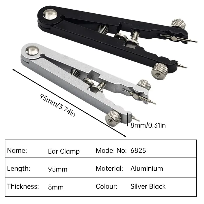 Kit d'outils de réparation de montres : Pince à barrettes