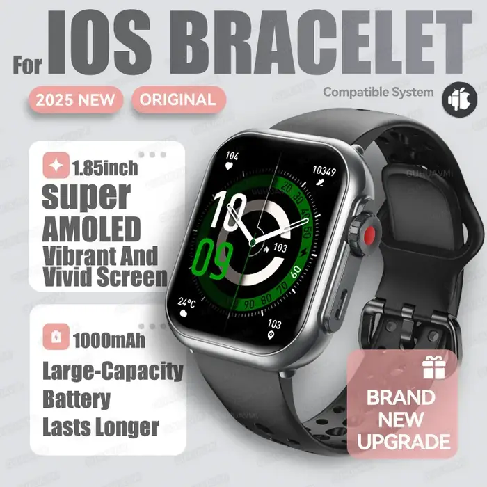 2025New pour XIAOMI IOS montre Ultra2 montres intelligentes femmes 1000mAh 1.85 "AMOLED plein écran 