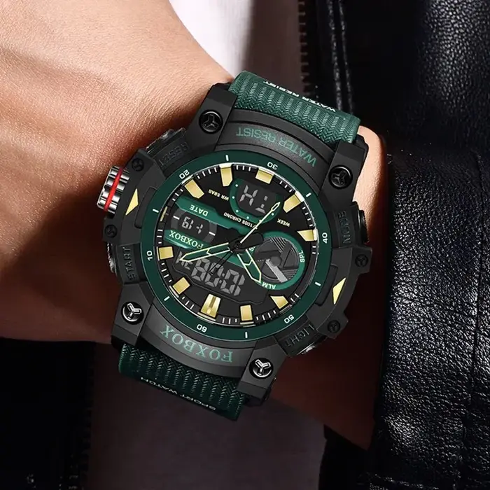 LIGE mode montres numériques pour hommes haut de gamme de luxe militaire Montre étanche