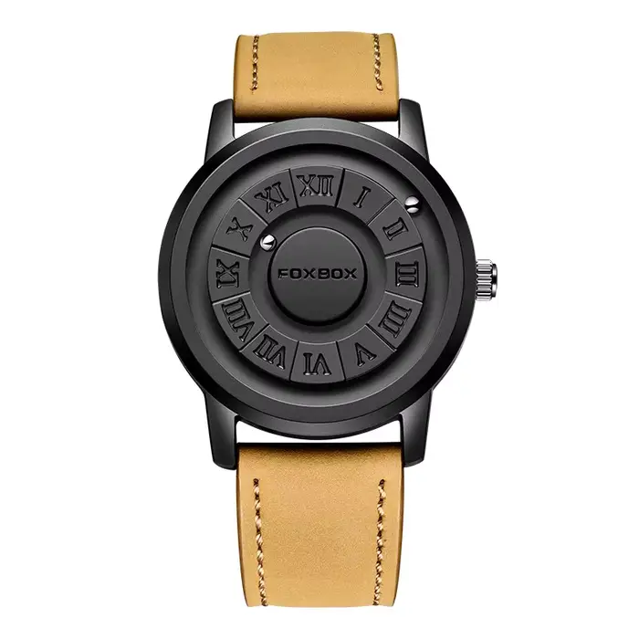 LIGE-Montre de luxe avec pointeur magnétique pour homme, accessoire de sport, chronographe à quartz