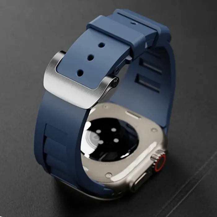 Bracelet souple pour Apple Watch Ultra 4, séries 3, 12, 11, 10, 9, 8, 7, SE. Bracelet de sport en caoutchouc pour iWatch, disponible en 49 mm, 46 mm, 45 mm et 44 mm. Bracelet en silicone.