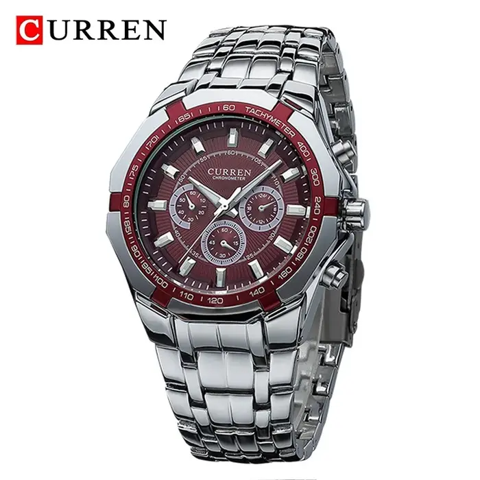 CURREN hommes marque de luxe militaire Sport hommes montres entièrement en acier Quartz horloge homm