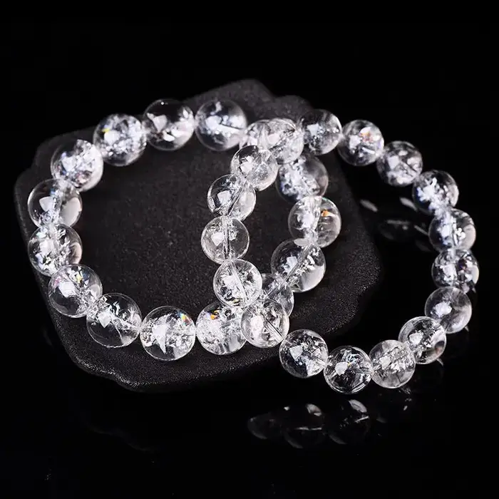 Bracelet en cristal blanc naturel de l'himalaya pour hommes