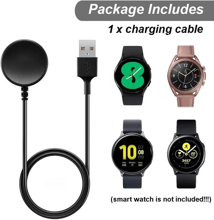 Chargeur de remplacement USB-C Type C pour montre connectée Samsung Galaxy Watch 8/7/6/6 Classic/5/5 Pro/4/4 Classic/Active
