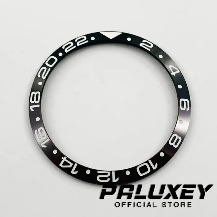 Insert de lunette de montre noir en céramique/aluminium