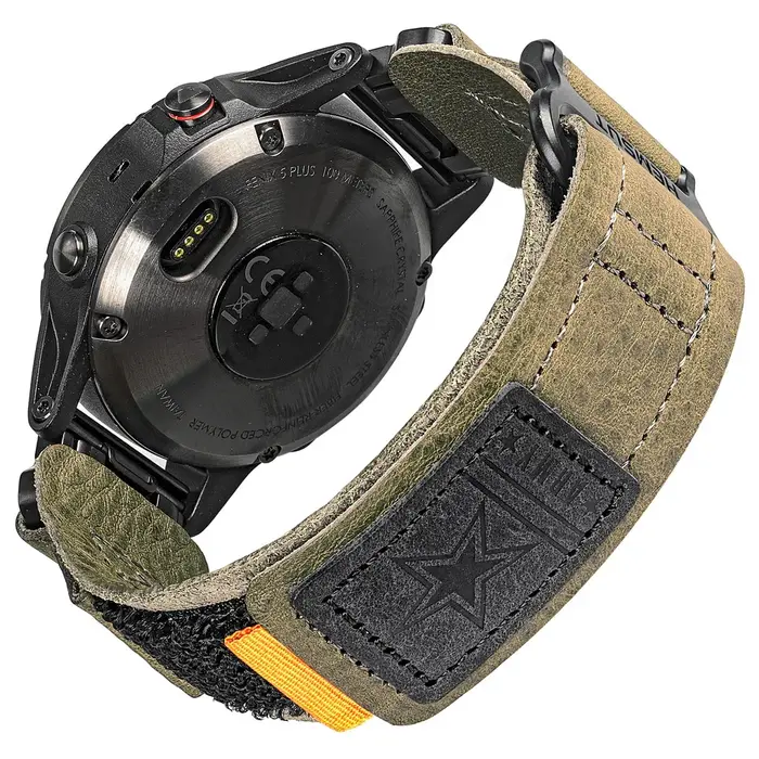 Bracelet de montre en cuir véritable pour Garmin Quickfit 20 22 26mm, bracelets rétro en cuir de vache, compatibles Tactix Epix Instinct Marq