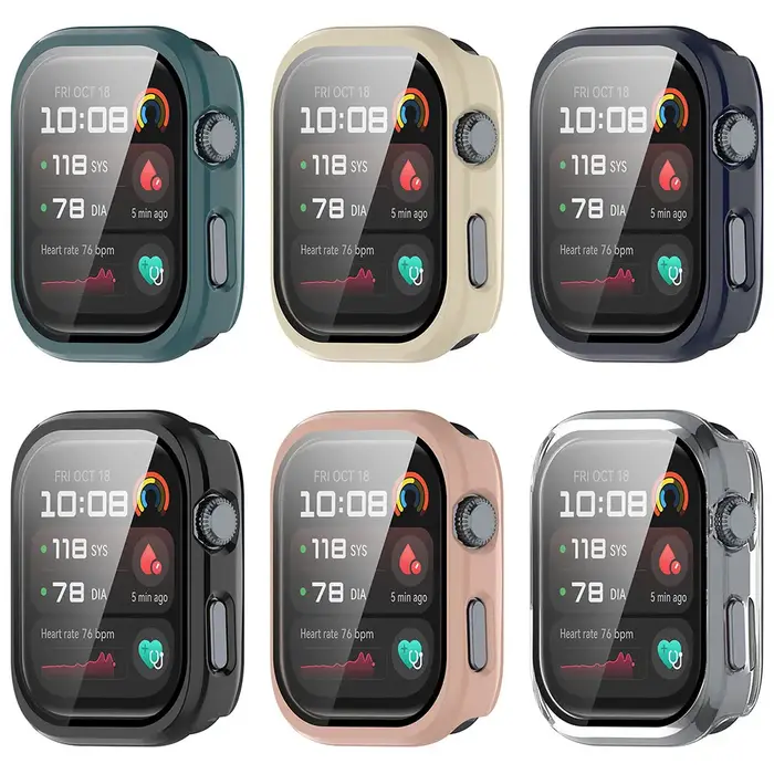Étui rigide en PC avec protection d'écran en verre intégrée pour Huawei Watch D2 anti-rayures