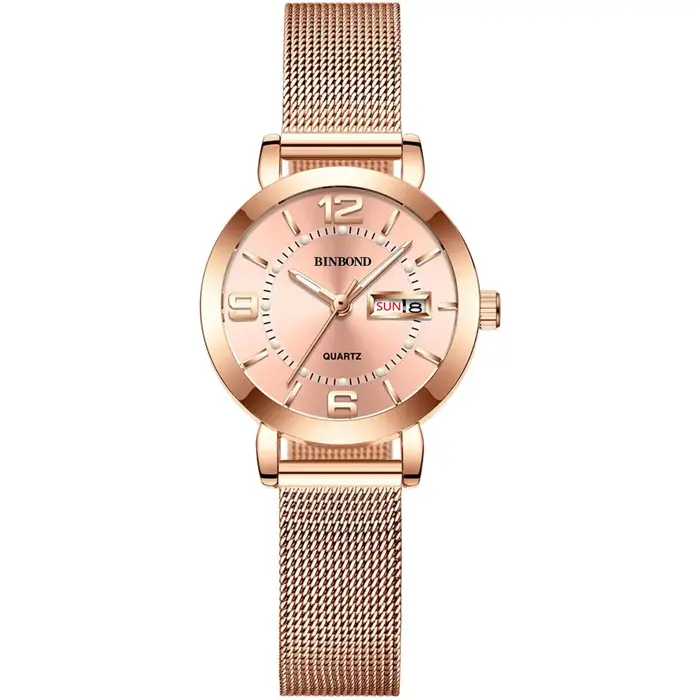Montres-bracelets en quartz de luxe BINBOND pour femmes