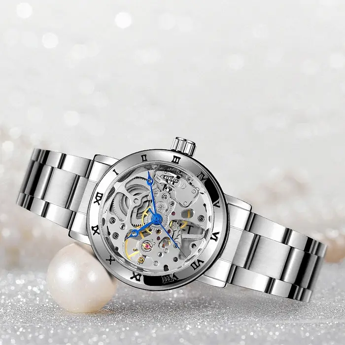WINNER – montre mécanique squelette pour femmes