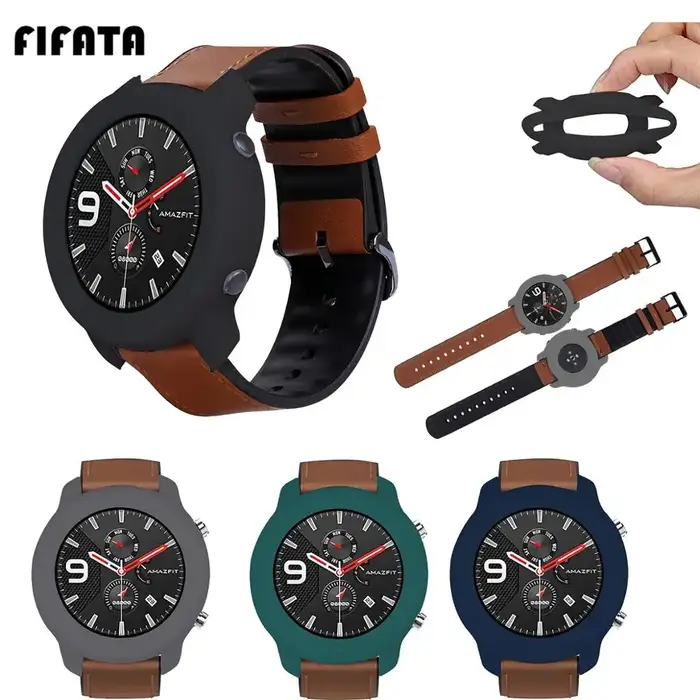FIFATA – étui de protection en Silicone souple coloré pour montre intelligente Huami Amazfit GTR 47/42mm