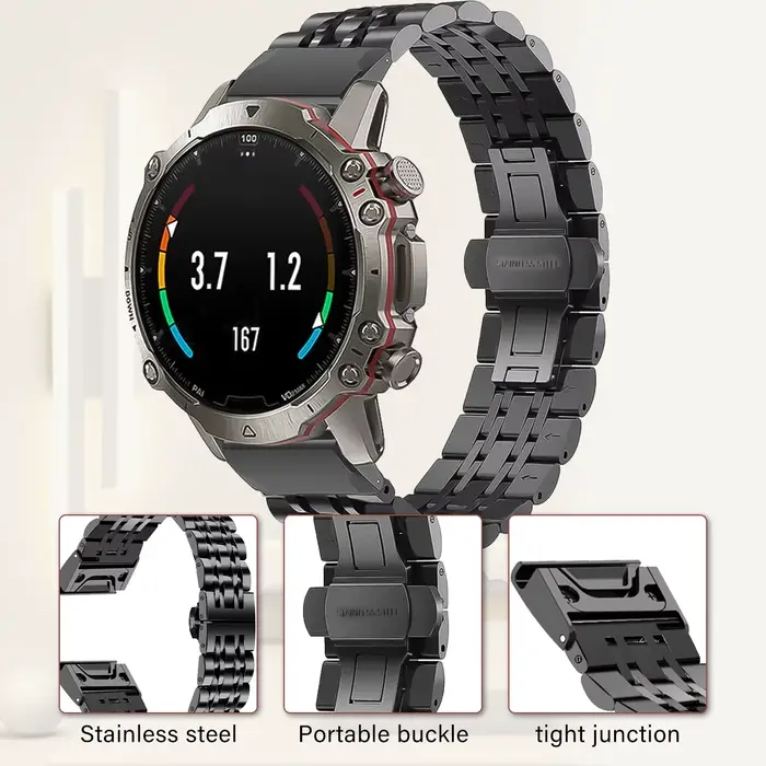 Quickfit montre bracelet en métal pour Garmin 20 26 22mm Fenix 7S 7x7 6S 6X 6 Pro 5X 5 5S 935 945 Enduro Gen2