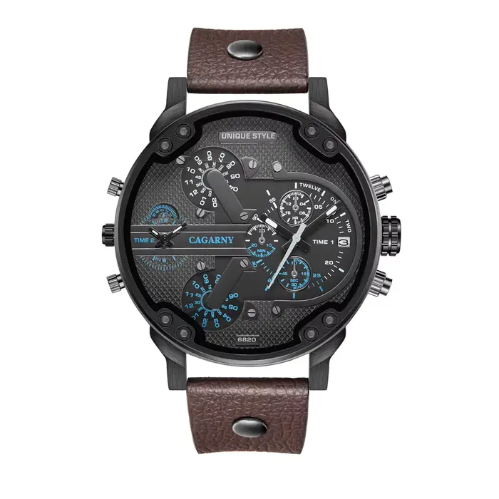 Montre classique à grand visage pour hommes
