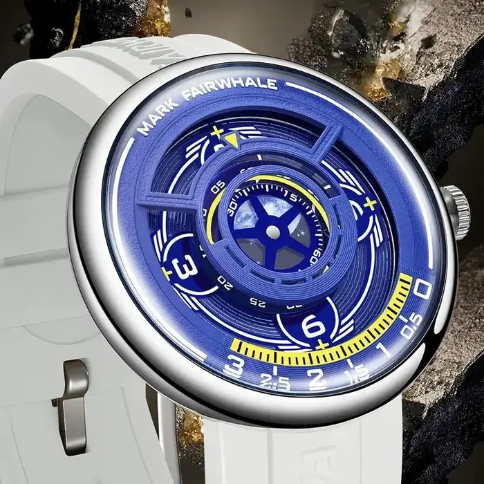 Mark Fairwhale 5990 à la mode décontracté terre 3D Relojes Hombre à la mode lumineux montre-bracelet sport montres à Quartz pour hommes cadeau