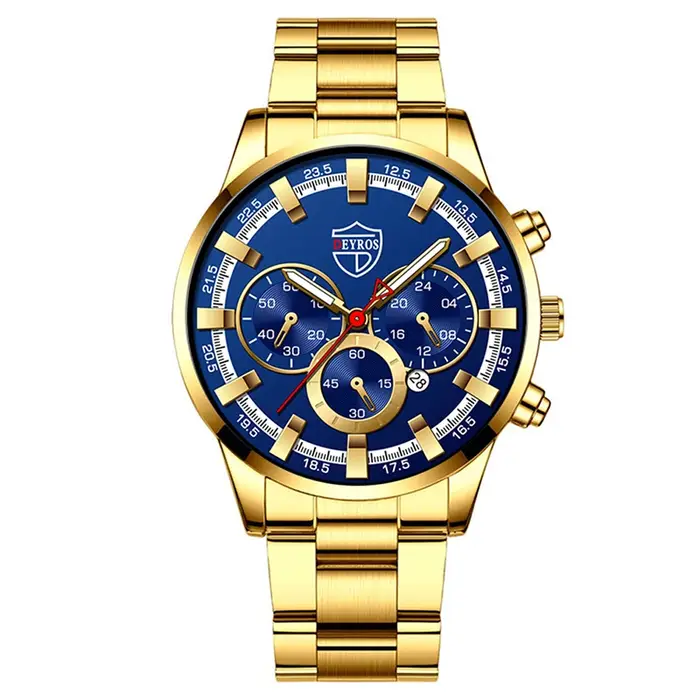 DEYROS-Montre-bracelet à quartz en acier inoxydable pour homme, montres de sport, horloge Shoous, ca