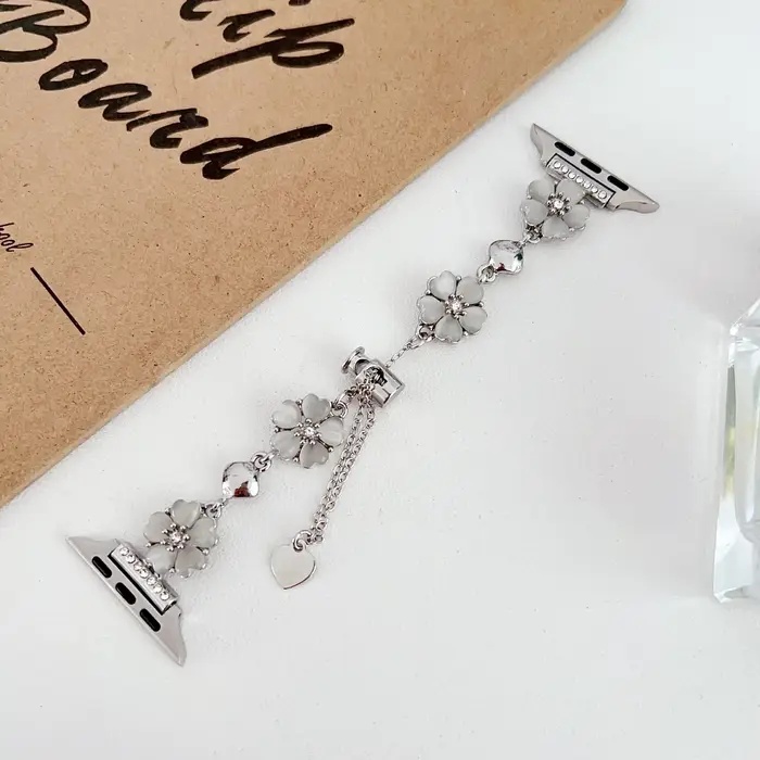 Bracelet fleuri pour Apple Watch, bracelet réglable pour femmes, bracelet élégant pour iWatch S11 10