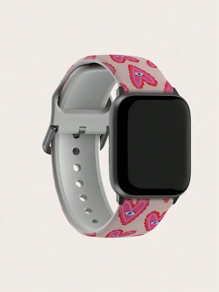 Yeux de coeur rose pour Bracelet de montre Apple 42mm 41mm 40mm 44mm 45-38mm