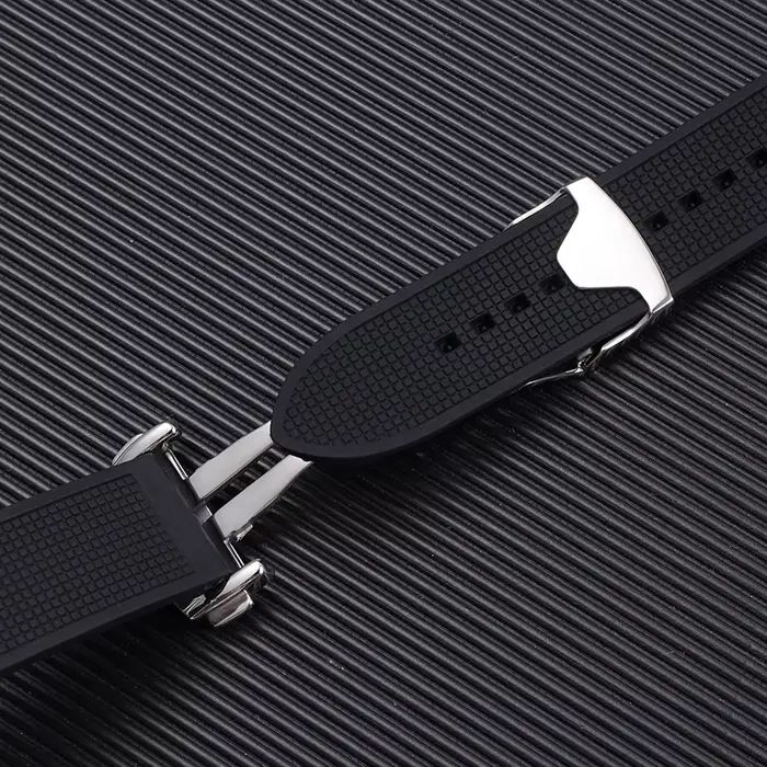 Bracelet de montre en caoutchouc de Silicone souple et étanche