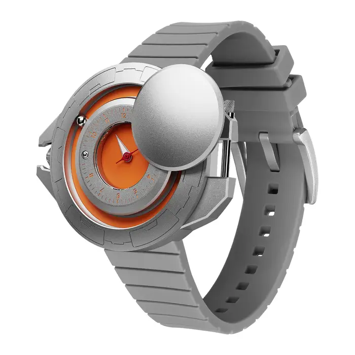 Montres pour hommes DANIEL GORMAN, montre à quartz en acier inoxydable, pointeur créatif à défilement, force magnétique, montre-bracelet + boîte ﻿