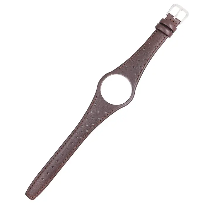 CARLYWET Bracelet de montre en cuir rouge bleu marron noir kaki avec boucle en acier argenté pour homme Omega Dynamic