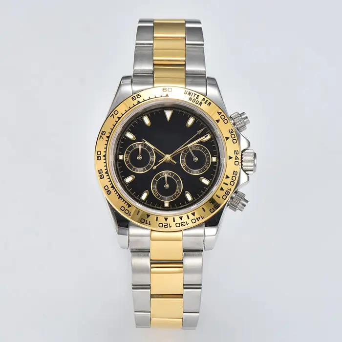 39.5MM VK63 montre de luxe affaires décontracté mode étanche verre saphir lumineux mécanique