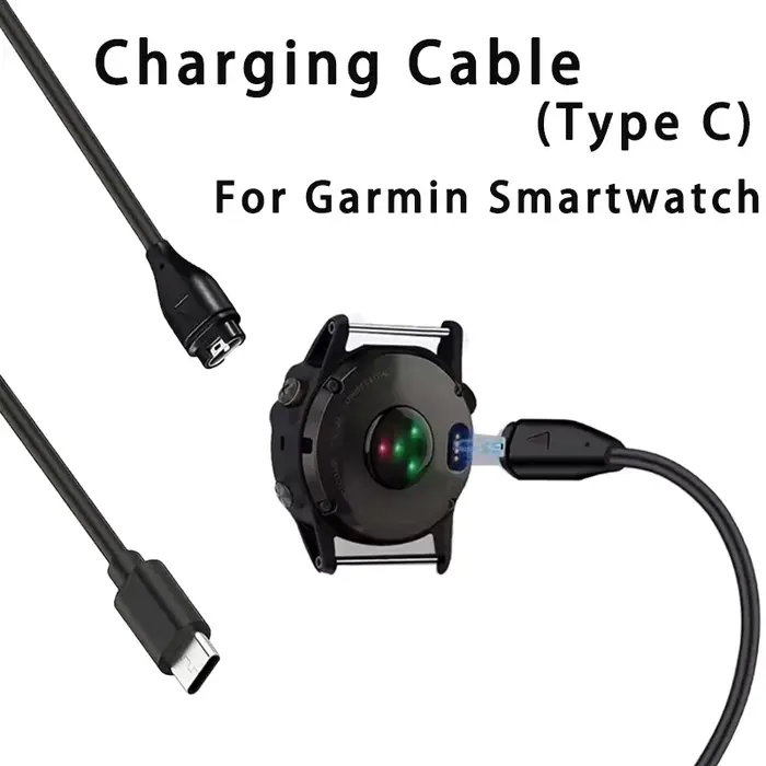 Câble de chargement de montre intelligente pour Garmin Fenix 5 5S 5X Plus 6 6S 6X Pro 7 7S 7X chargeur USB-C