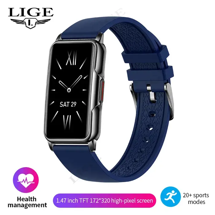 LIGE femmes montre intelligente Bluetooth connecté téléphone musique Fitness sport Bracelet sang oxy