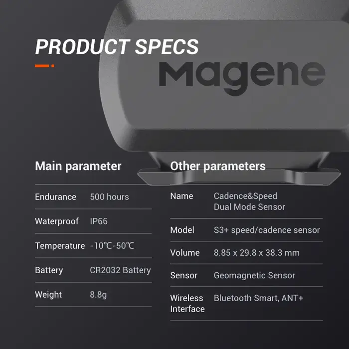 Magene – capteur de Cadence S3 +