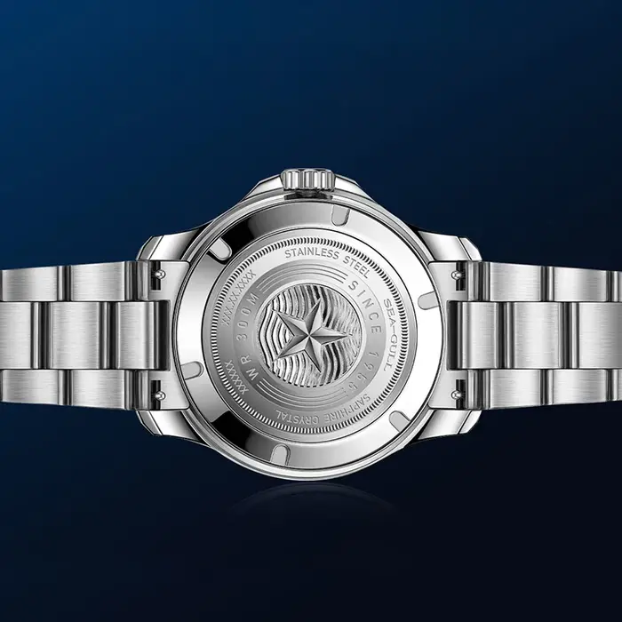 Seagull Mouette 43.5mm montre plongée 300M étanche automatique mécanique montre-bracelet Phase de lune luminescente hommes montres 1215 nouveau 2025