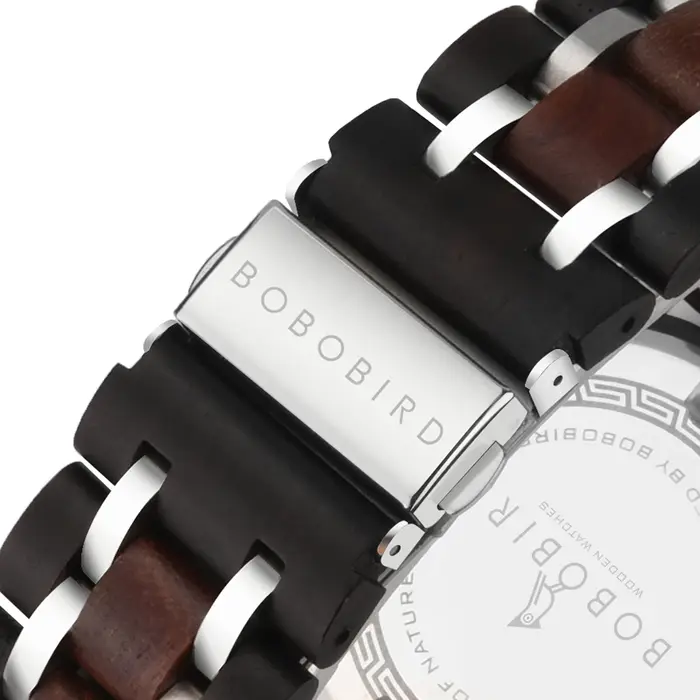 BOBO BIRD-Montre Militaire en Bois pour Homme